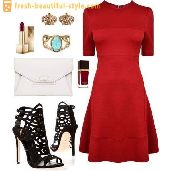 Ang pinakamahusay na accessories red dress: mga larawan at mga tip