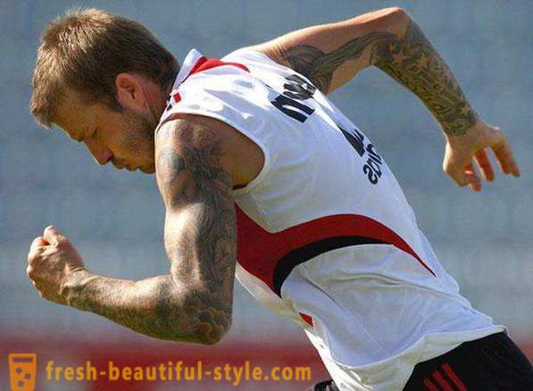40 tattoo Beckham: ang kanilang interpretasyon at lokasyon sa katawan