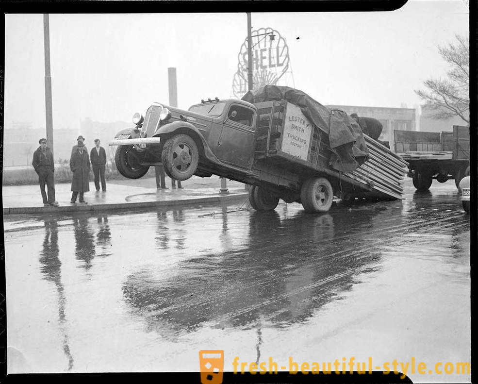 Photo koleksyon ng mga aksidente sa kalsada ng Amerika sa taong 1930-1950