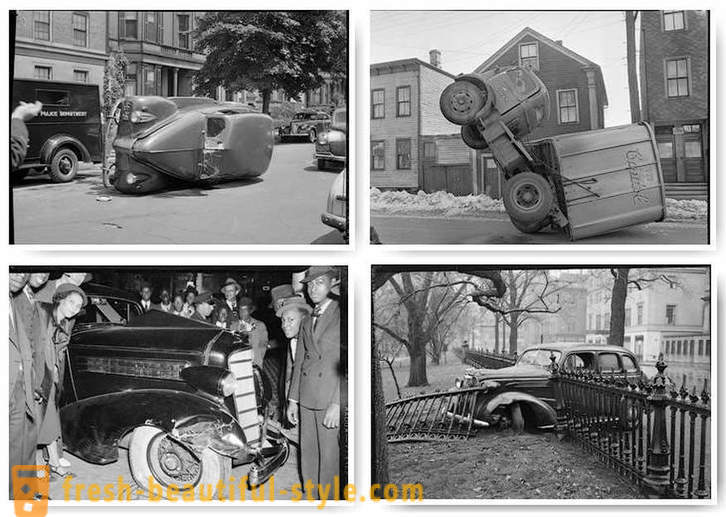 Photo koleksyon ng mga aksidente sa kalsada ng Amerika sa taong 1930-1950