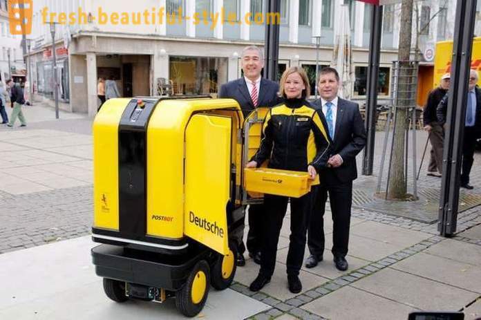 Sa Germany, lumikha kami ng isang robot-assistant postmen at courier
