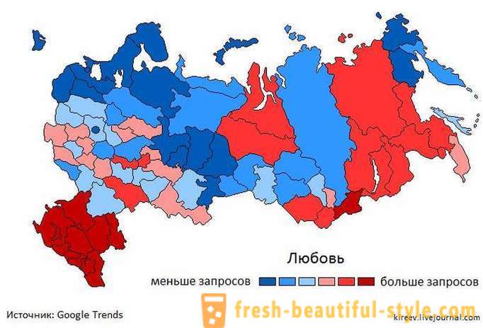 Geographical kahihiyan, at kakutyaan: kung saan sa Russia ang karamihang Google 
