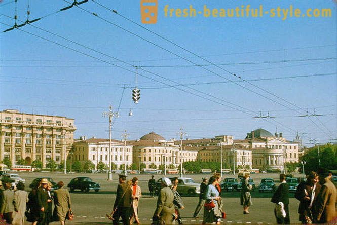 Moscow, 1956, sa mga larawan ng Jacques Dyupake