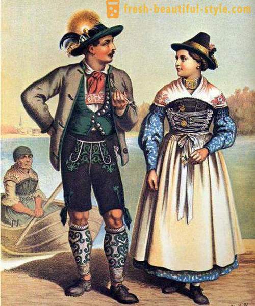 German national costume para sa mga kababaihan, kalalakihan at mga bata. Ethnic kasuotan
