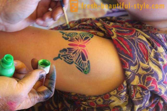 Temporary tattoo para sa 3 buwan nang walang ang paggamit ng henna at ang kanyang aplikasyon